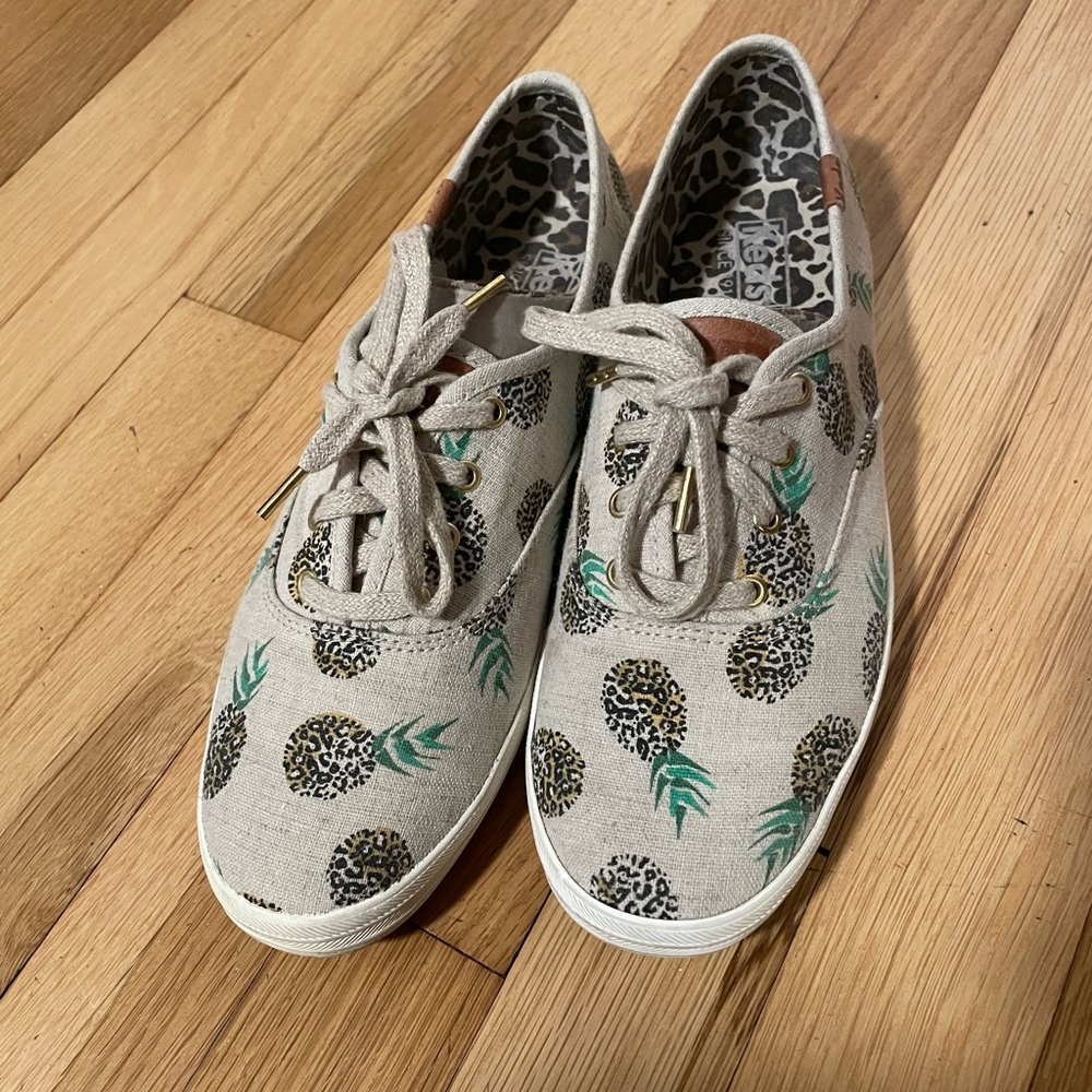 Leopard and pineapple Print Women's Sneakers